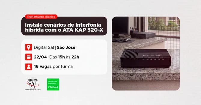 Imagem do Treinamento Técnico - Instale cenários de Interfonia híbrida com o ATA KAP 320-X | São José