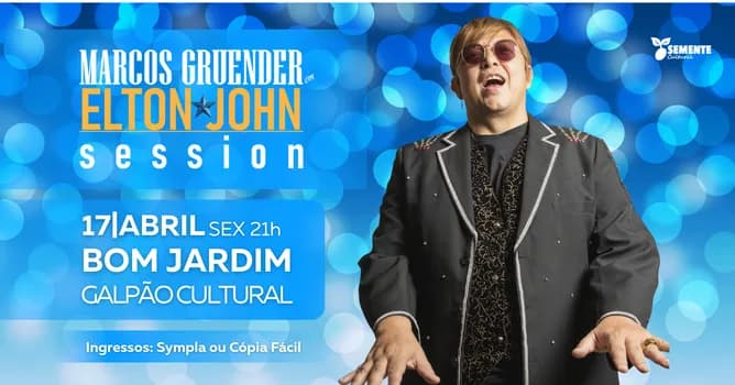 Imagem do Tributo à Elton John 17/Abril em Bom Jardim-RJ com Marcos Gruender