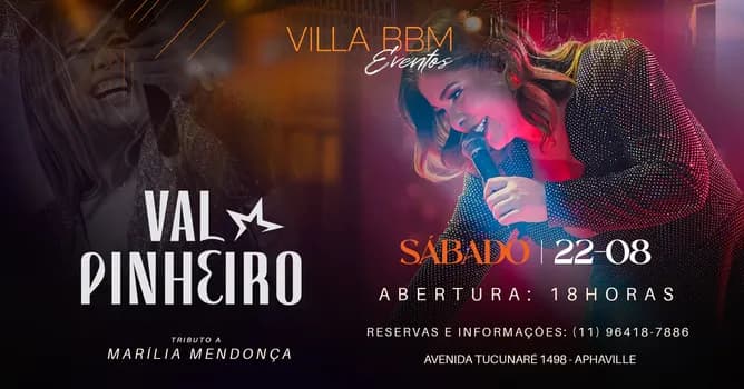 Imagem do TRIBUTO À MARÍLIA MENDONÇA COM VAL PINHEIRO