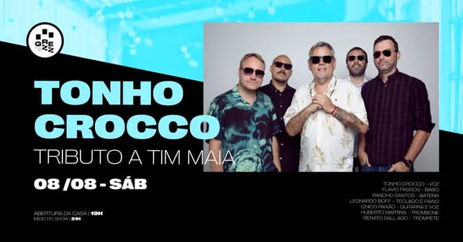 Imagem do Tributo a Tim Maia, com Tonho Crocco
