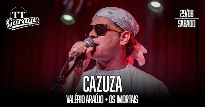 Imagem do Tributo Cazuza com Valério Arújo - Sábado - 29/08