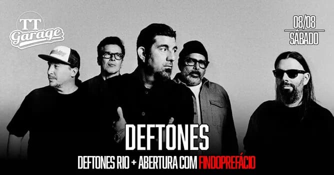 Imagem do Tributo Deftones com a banda Deftones Rio - Sábado - 08/08