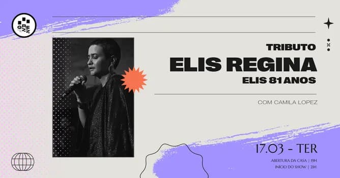 Imagem do Tributo Elis Regina com Camila Lopez Elis 81 anos