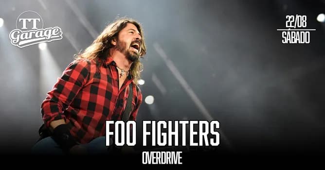 Imagem do Tributo Foo Fighters com a banda Overdrive - Sábado - 22/08