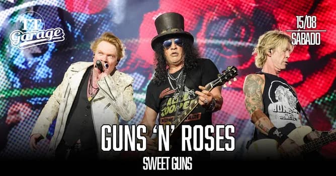 Imagem do Tributo Guns N Roses com a banda Sweet Guns - Sábado - 15/08