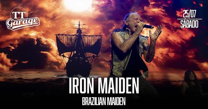 Imagem do Tributo Iron Maiden com a banda Brazilian Maiden - Sábado - 25/07