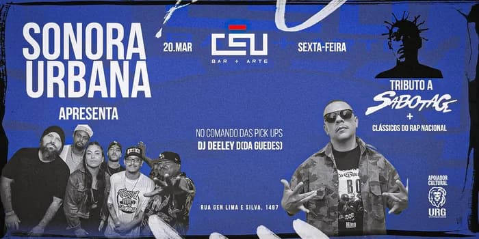 Imagem do TRIBUTO SABOTAGE + Clássicos do Rap Nacional // 20 DE MARÇO \\