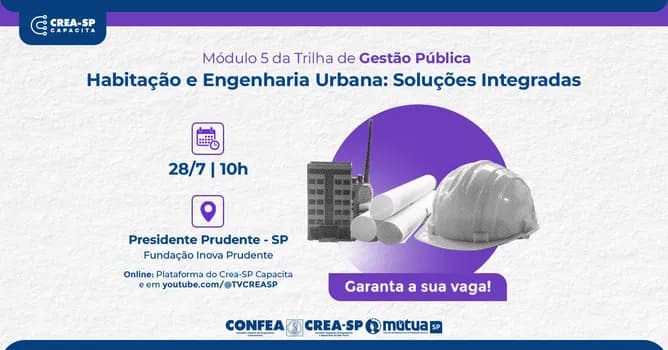 Imagem do Trilha | Gestão Pública 2026| Módulo 5 - Habitação e Engenharia Urbana: Soluções Integradas