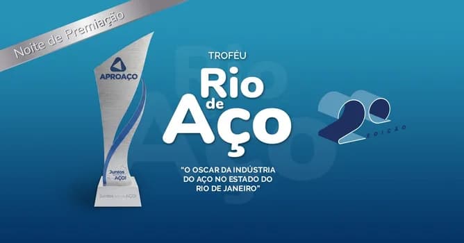 Imagem do Troféu Rio de Aço - O Oscar da Indústria do Aço do Estado do Rio de Janeiro
