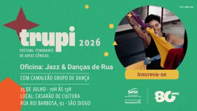 TRUPI | Oficina Jazz & Danças de Rua com Camaleão Grupo de Dança (Belo Horizonte/MG) em Teófilo Otoni
