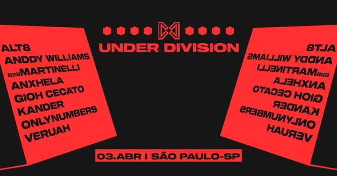 Imagem do Under Division Apr. Onlynumbers, Anxhela, ALT8 & Kander