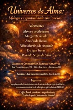 Imagem do Universos da alma: Ufologia e Espiritualidade em Conexão. Seminário de Ufologia e Espiritualidade.