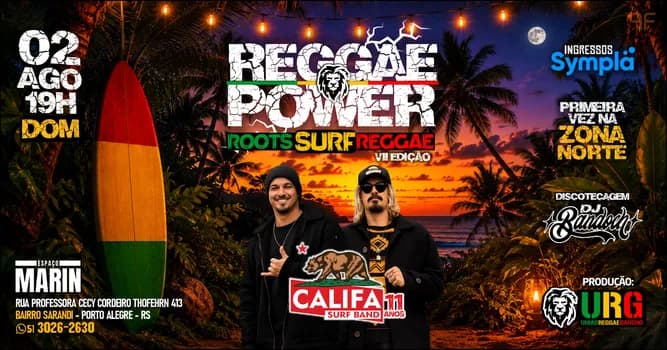 Imagem do URG REGGAE POWER VII - CALIFA SURF BAND 11 ANOS