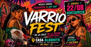 VARRIO FEST NA CASA ALGO HITS em São Paulo