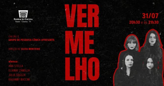 Imagem do VERMELHO - GRUPO PESQUISA CENICA E CIA CÁLI - TEATRO BARRACÃO ENCENA