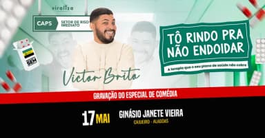 Victor Brito em Tô rindo pra não endoidar em Cajueiro-AL em Cajueiro