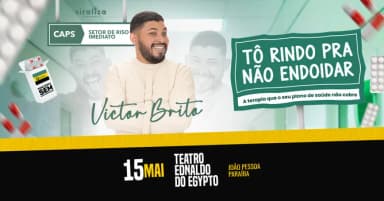 Victor Brito em Tô rindo pra não endoidar em João Pessoa - PB em João Pessoa
