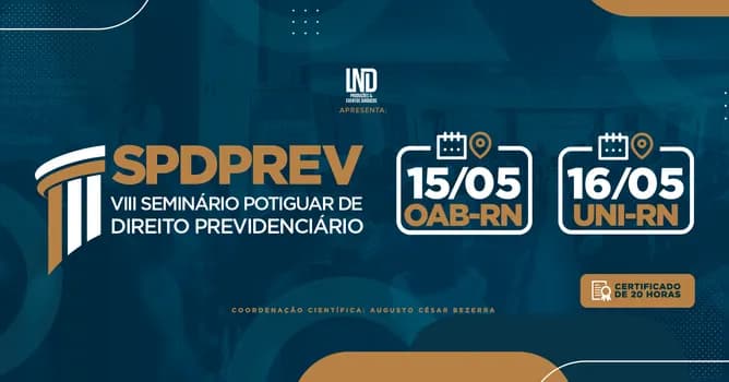 Imagem do VIII Seminário Potiguar de Direito Previdenciário (SPDPREV)