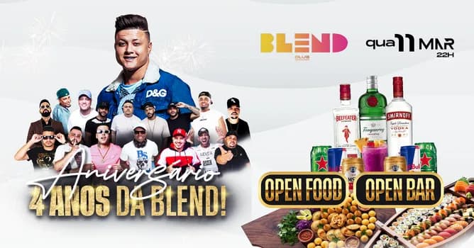 Imagem do VIP SOCIAL | 4 Anos da Mansão 01 - BLEND (Open Bar & FOOD)