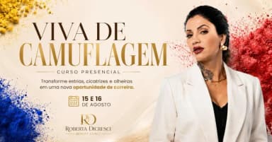 Viva de camuflagem | Imersão presencial em camuflagem de estrias, cicatrizes e olheiras em Rio de Janeiro