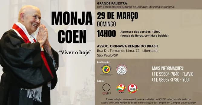 Imagem do VIVER O HOJE: Grande palestra da MONJA COEN na Liberdade - São Paulo/SP