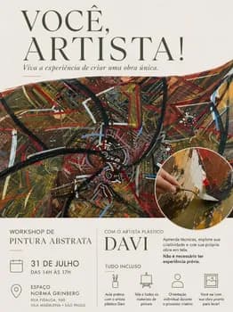 Você, artista! Viva a experiência de criar uma obra única. em São Paulo