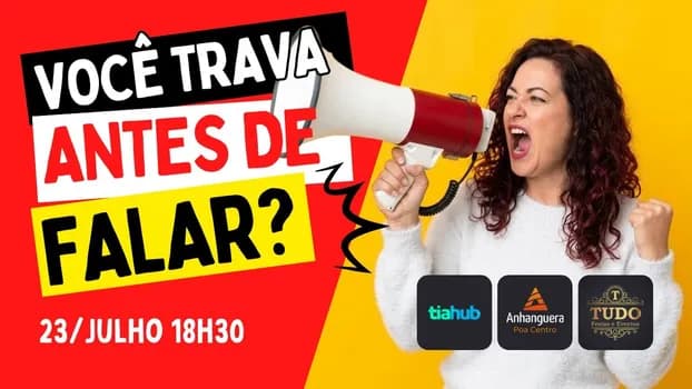 Imagem do Você trava antes mesmo de começar a falar? Esse workshop é o empurrão que faltava.