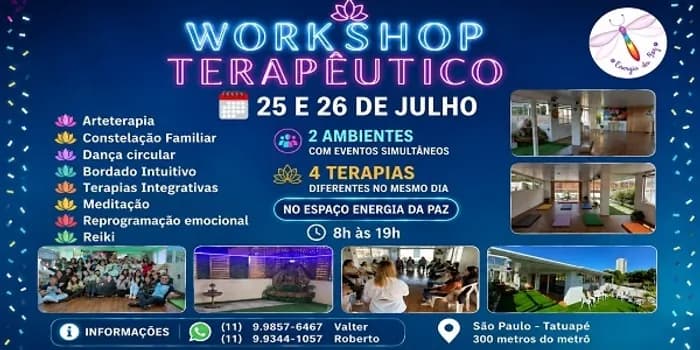 Imagem do Work Shop Terapêutico de Autoconhecimento e Bem-Estar no Tatuapé SP