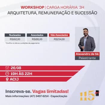 Imagem do Workshop: Arquitetura, Remuneração e Sucessão