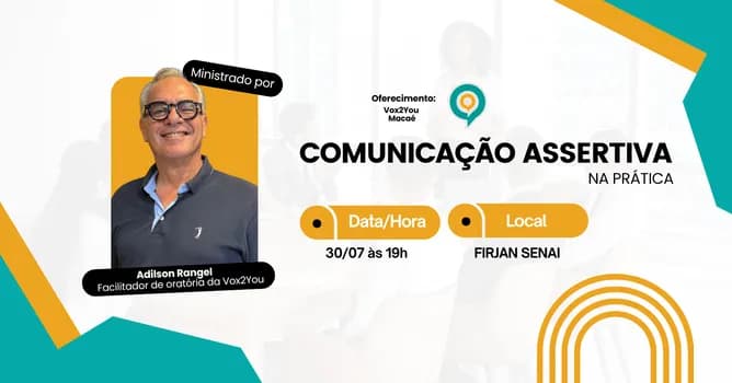 Imagem do Workshop: Comunicação assertiva na prática | Vox2You Macaé