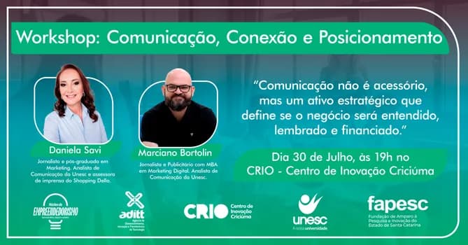 Imagem do Workshop: Comunicação, Conexão e Posicionamento