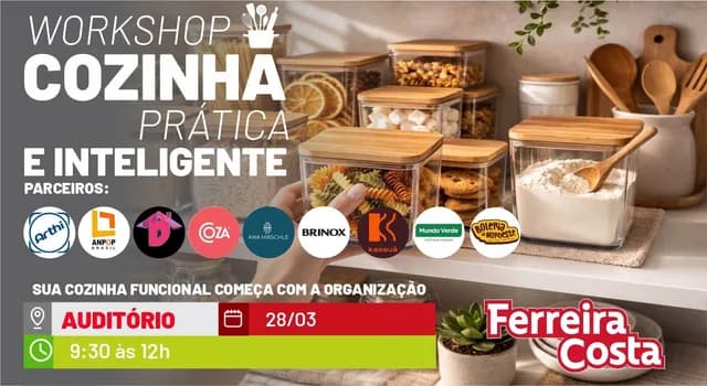 Imagem do Workshop Cozinha Prática e Inteligente - Ferreira Costa