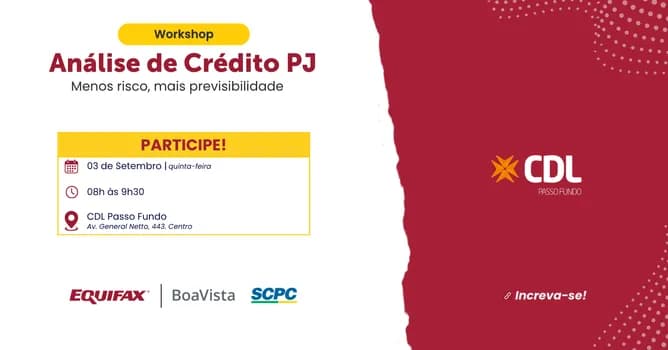 Imagem do WORKSHOP DE ANÁLISE DE CRÉDITO PJ