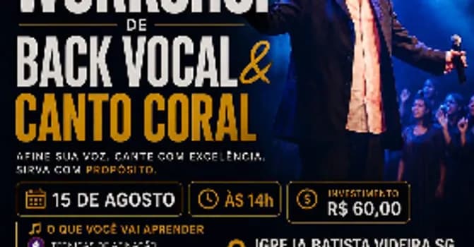 Imagem do Workshop de Canto Coral e Back Vocal