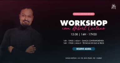 WORKSHOP DE DANÇA CONTEMPORÂNEA COM HEBERT CAETANO em Campinas