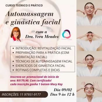 Imagem do Workshop de Ginástica Facial e automassagem modeladora