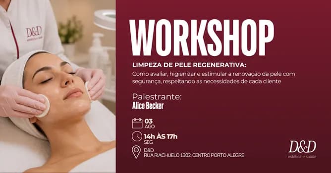 Imagem do Workshop de Limpeza de Pele Regenerativa em Porto Alegre - 2026