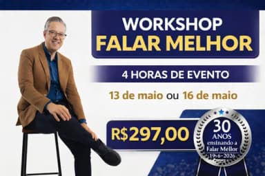 Workshop de Oratória Falar Melhor - 13/5 ou 16/5 (Presencial em BH) em Belo Horizonte