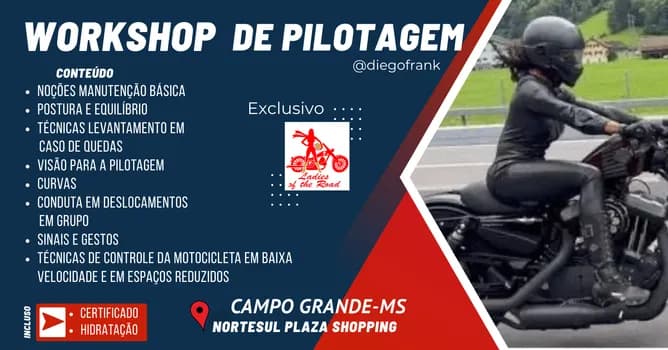 Imagem do Workshop de Pilotagem EXCLUSIVO Ladies of the Road