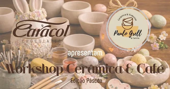 Imagem do Workshop de Pintura em Cerâmica e Café - Edição Páscoa