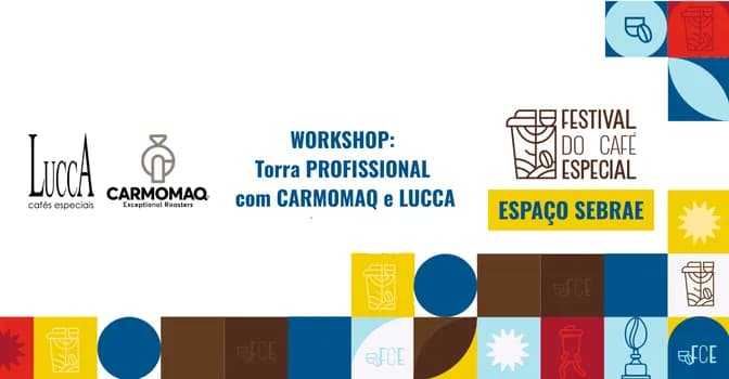 Imagem do Workshop de Torra Profissional, com CARMOMAQ e LUCCA Cafés Especiais
