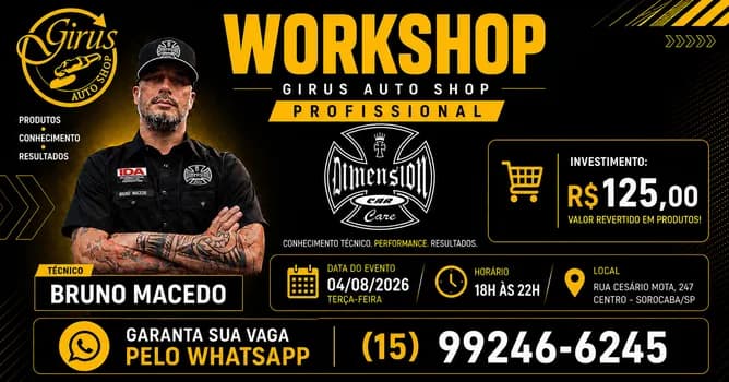 Imagem do WORKSHOP DIMENSION CAR CARE NA GIRUS AUTO SHOP