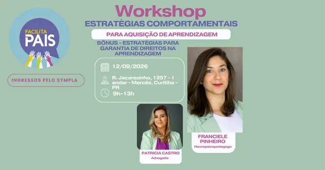 Imagem do Workshop Estratégias Comportamentais para Aquisição de Aprendizagem +Bônus