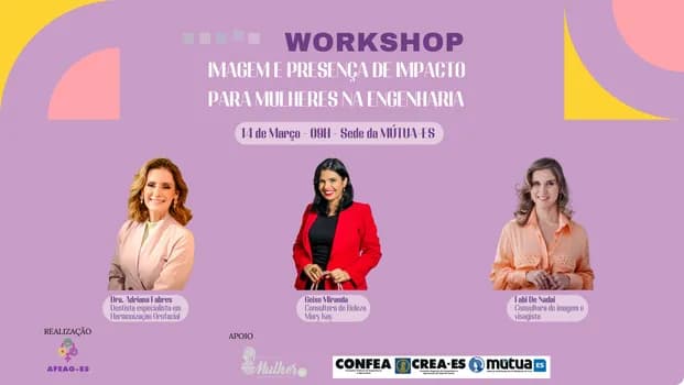 Imagem do WORKSHOP Imagem e Presença de Impacto para Mulheres na Engenharia
