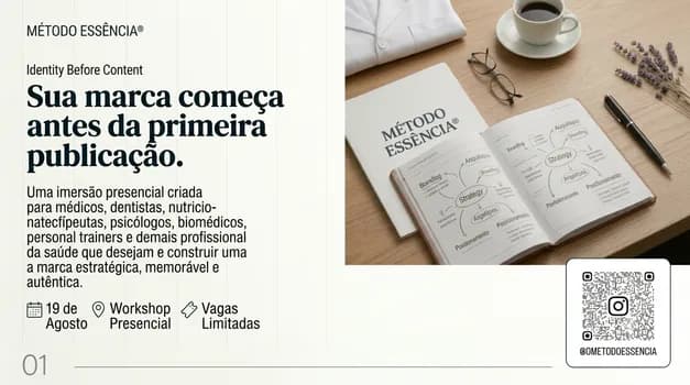 Imagem do Workshop Método ESSÊNCIA® | Branding & Posicionamento para Profissionais da Saúde