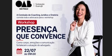 Workshop - Presença que convence em Guarujá