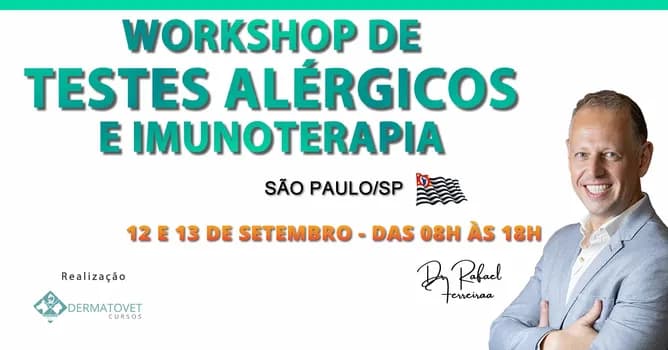 Imagem do WORKSHOP PRESENCIAL SOBRE TESTES ALÉRGICOS E IMUNOTERAPIA - SÃO PAULO/SP