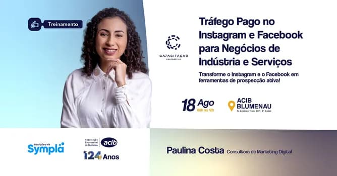Imagem do Workshop: Tráfego pago no Instagram e Facebook para Negócios de Indústrias e Serviços