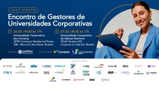 Imagem do XXXI Encontro de Gestores de Universidades Corporativas - Edição Correios e Sebrae Nacional