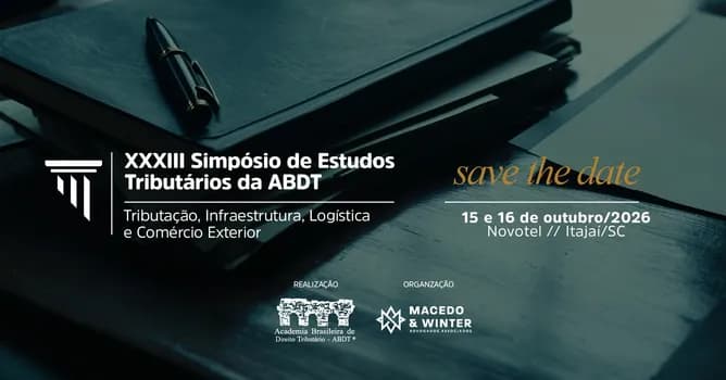 Imagem do XXXIII Simpósio de Estudos Tributários da ABDT